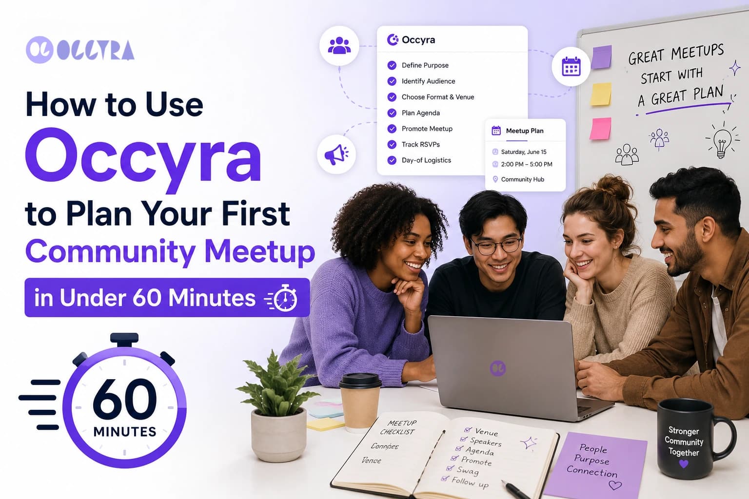 how to use occyra to plan your first community meetup