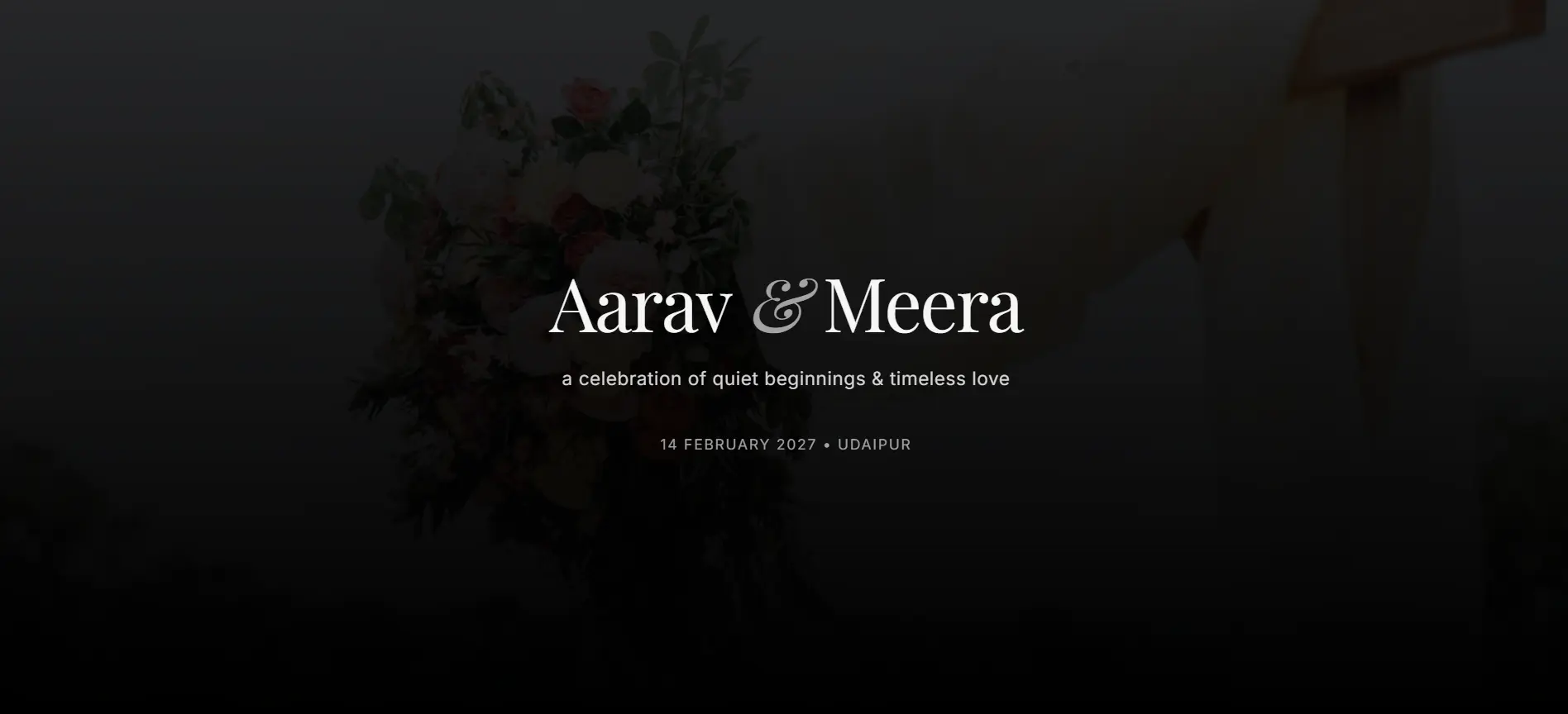 Cinematic Luxury Wedding Invitation Website