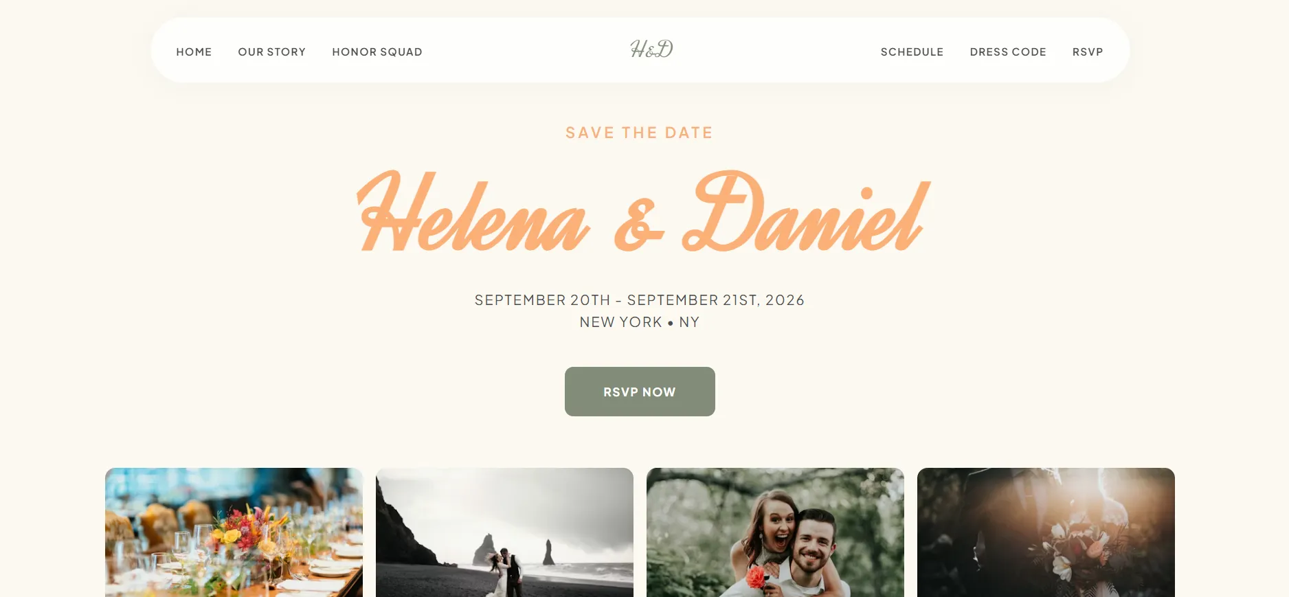 Editorial Wedding Photography Portfolio Website